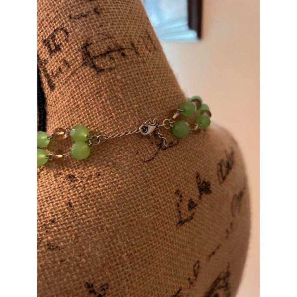 Green bead necklace - Picture 2 of 2